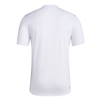 Men's adidas White Kansas Jayhawks Locker On-Court The Fade Pregame AEROREADY T-Shirt