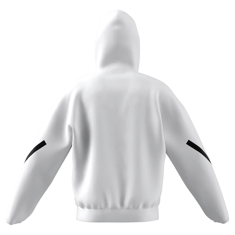 Men's adidas White Kansas Jayhawks Z.N.E. Full-Zip Hoodie