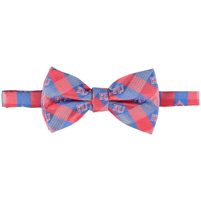 Kansas Jayhawks Check Bow Tie - Blue