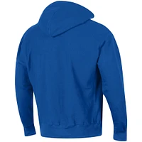 Men's Champion Royal Kansas Jayhawks Team Arch Reverse Weave Pullover Hoodie