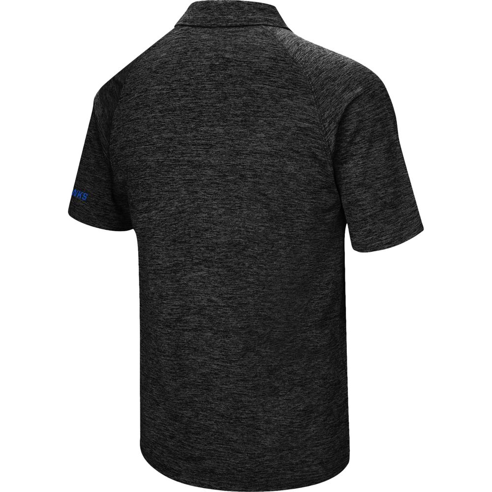 Men's Colosseum Black Kansas Jayhawks Down Swing Polo