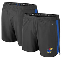 Men's Colosseum Charcoal Kansas Jayhawks Langmore Shorts