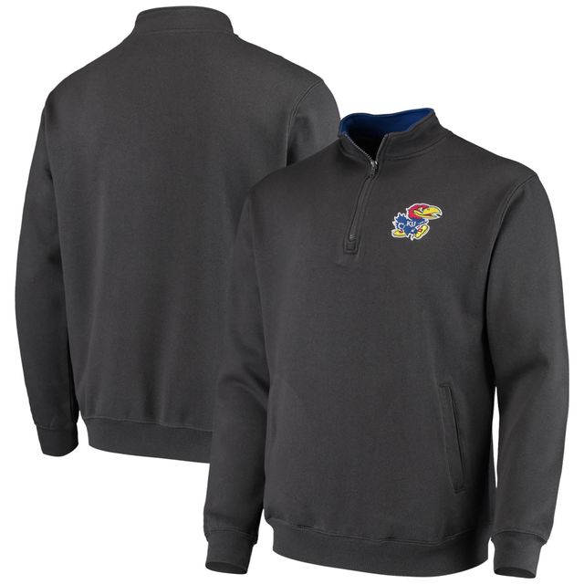 Veste Colosseum Charcoal Kansas Jayhawks Tortugas Logo Quarter-Zip pour homme