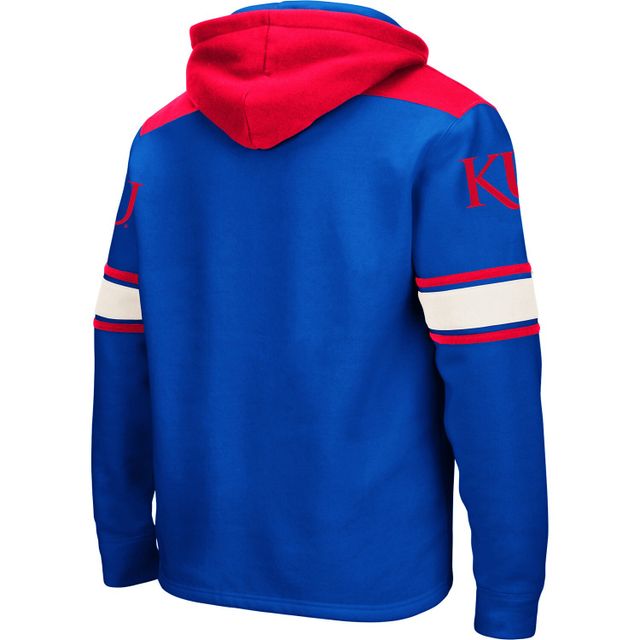 Sweat à capuche lacets Colosseum Royal Kansas Jayhawks 2.0 pour hommes