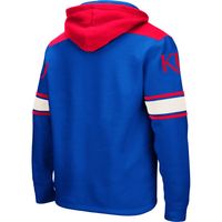 Men's Colosseum Royal Kansas Jayhawks 2.0 Lace-Up Pullover Hoodie