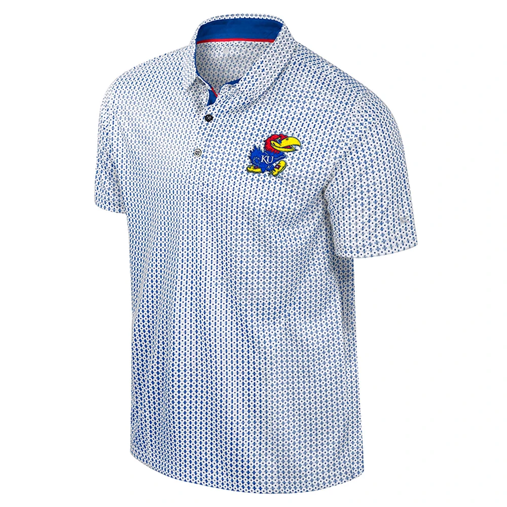 Men's Colosseum Royal Kansas Jayhawks Big & Tall Marty Rival Polo