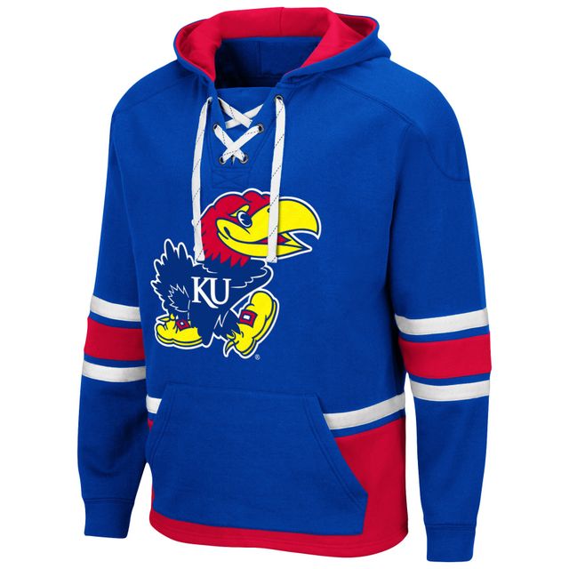 Chandail à capuchon Colosseum Royal Kansas Jayhawks lacets 3.0 pour hommes