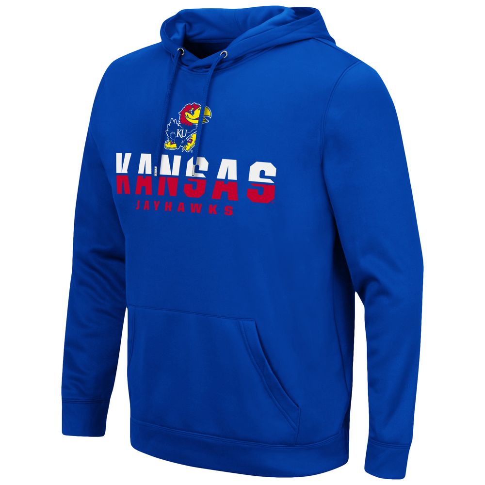 Men's Colosseum Royal Kansas Jayhawks Lantern Pullover Hoodie