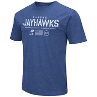 Men's Colosseum Royal Kansas Jayhawks OHT Military Appreciation Flag 2.0 T-Shirt