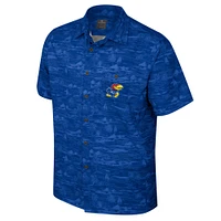 Chemise boutonnée Ozark Colosseum Royal Kansas Jayhawks pour hommes