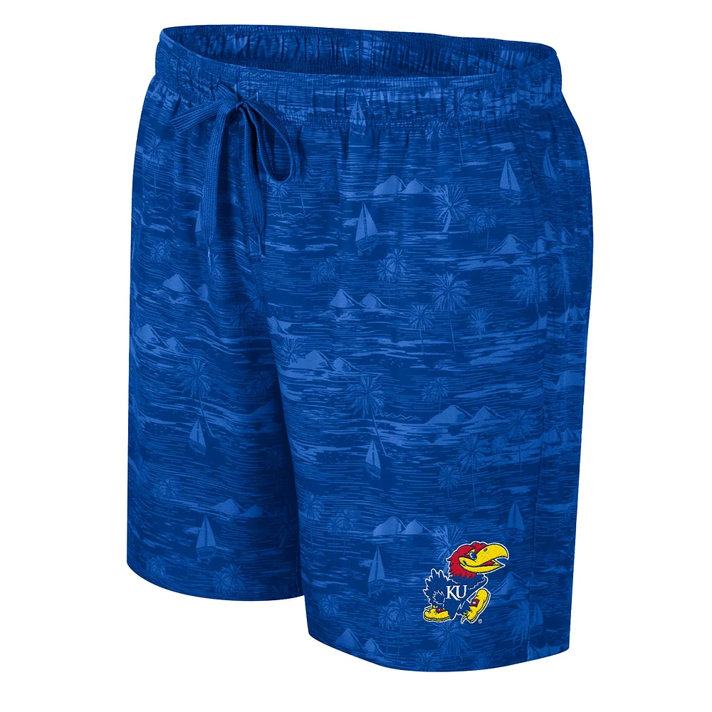 Men's Colosseum Royal Kansas Jayhawks Ozark Swim Shorts