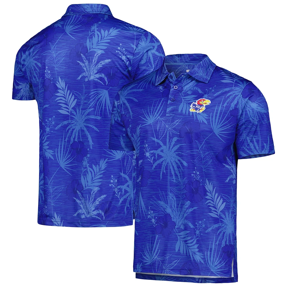 Polo de l'équipe Colosseum Royal Kansas Jayhawks Palms pour homme