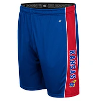 Colosseum Royal Kansas Jayhawks Panel Shorts pour homme