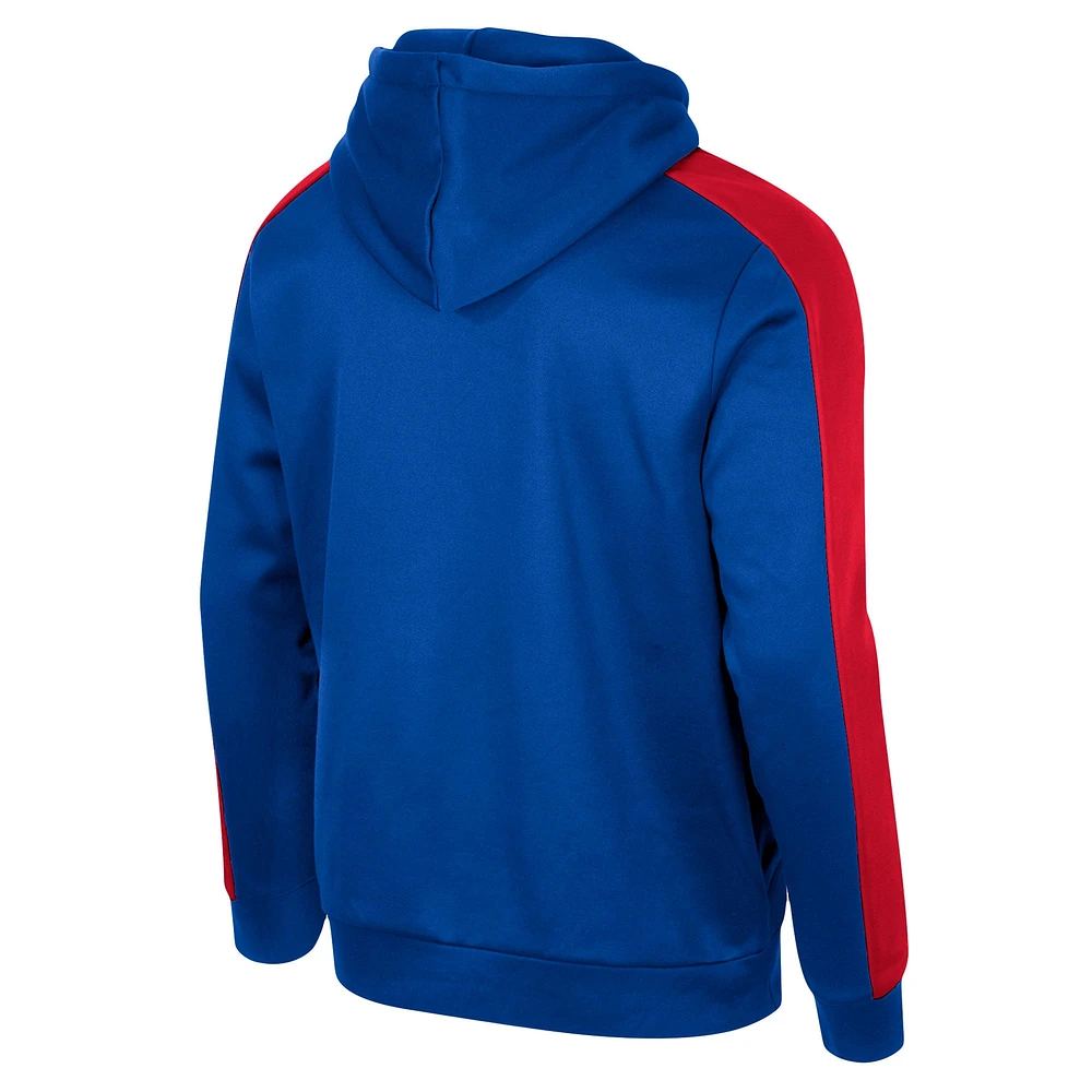 Men's Colosseum  Royal Kansas Jayhawks Reese Full-Zip Hoodie