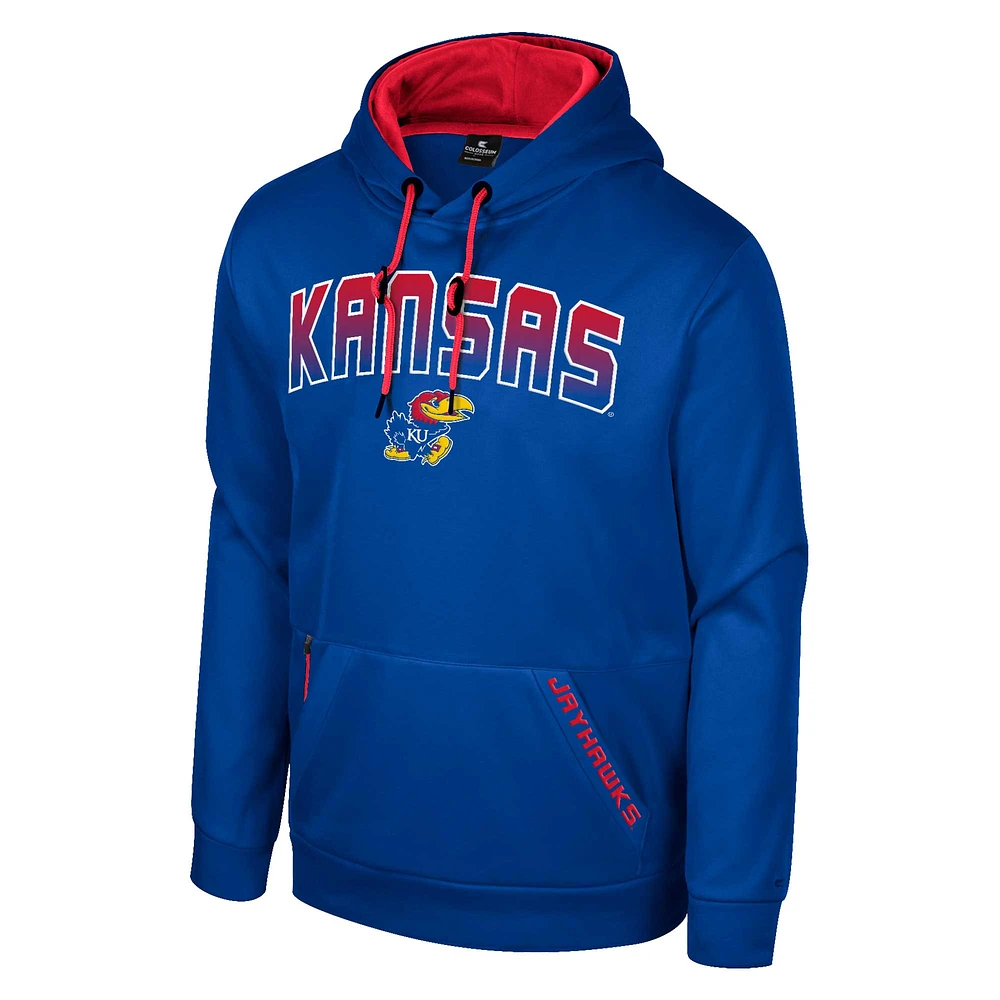 Sweat à capuche Colosseum Royal Kansas Jayhawks Reese pour homme