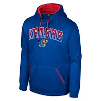 Men's Colosseum Royal Kansas Jayhawks Reese Pullover Hoodie