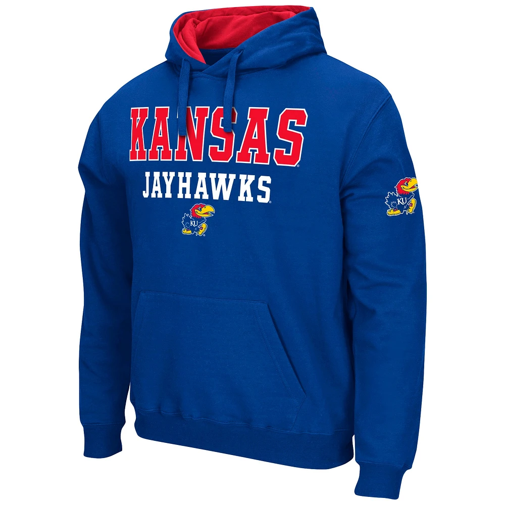 Sweat à capuche Colosseum Royal Kansas Jayhawks Sunrise pour homme