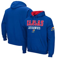 Men's Colosseum Royal Kansas Jayhawks Sunrise Pullover Hoodie