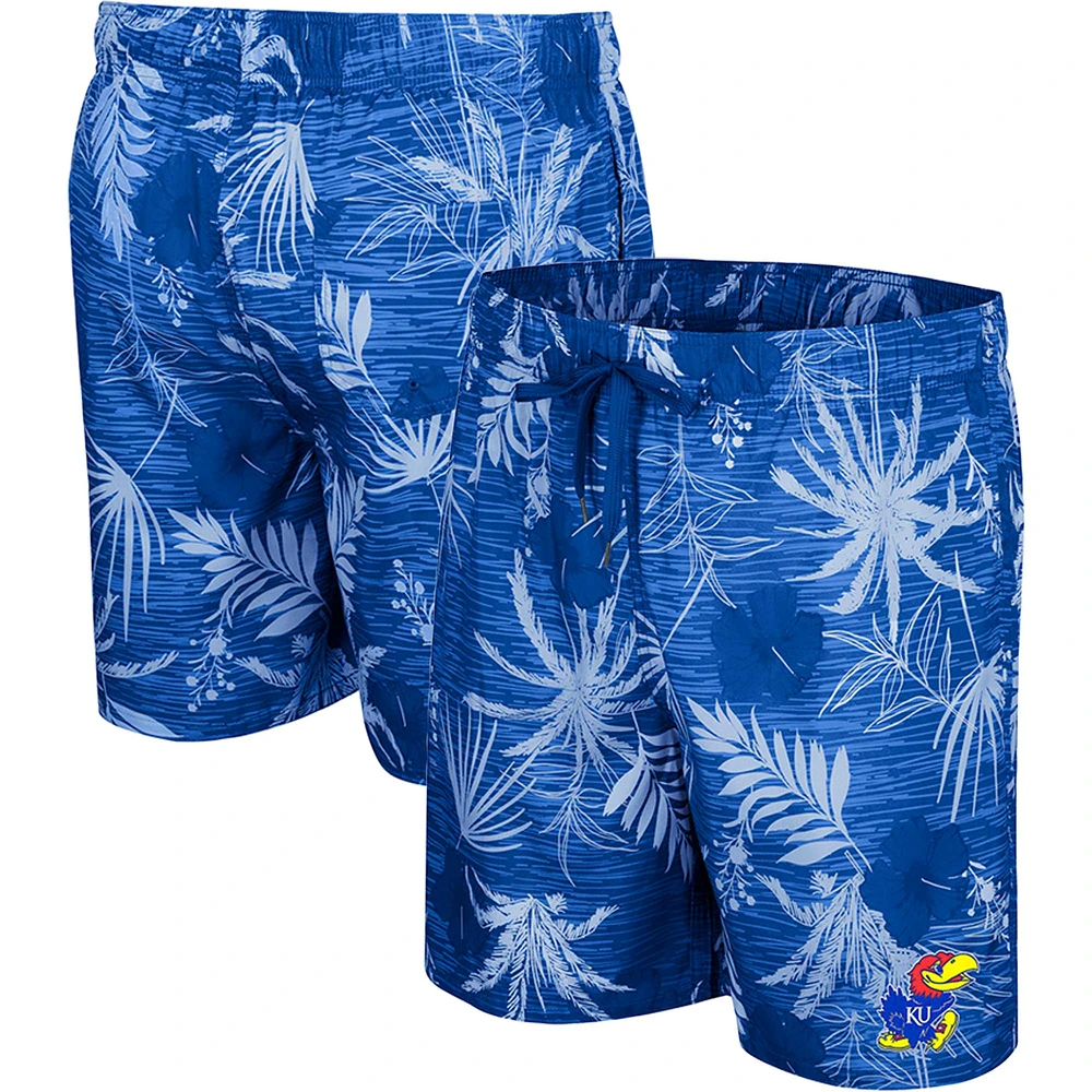 Men's Colosseum Royal Kansas Jayhawks What Else is New Swim Shorts