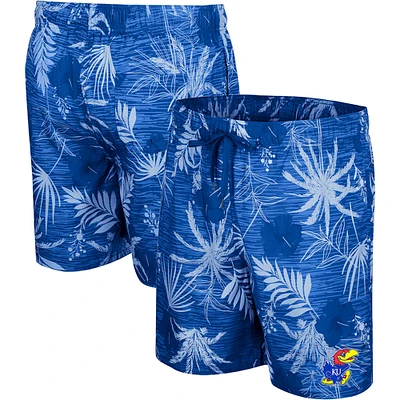 Colosseum Royal Kansas Jayhawks What Else is New Swim Shorts pour hommes