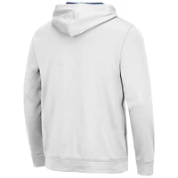 Pull à capuche Colosseum White Kansas Jayhawks Resistance pour hommes