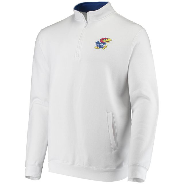 Colosseum White Kansas Jayhawks Tortugas Logo Quarter-Zip Jacket pour homme