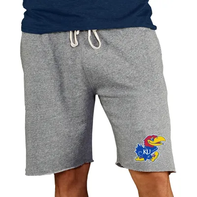 Kansas Jayhawks Concepts Sport Mainstream Terry Shorts - Gray