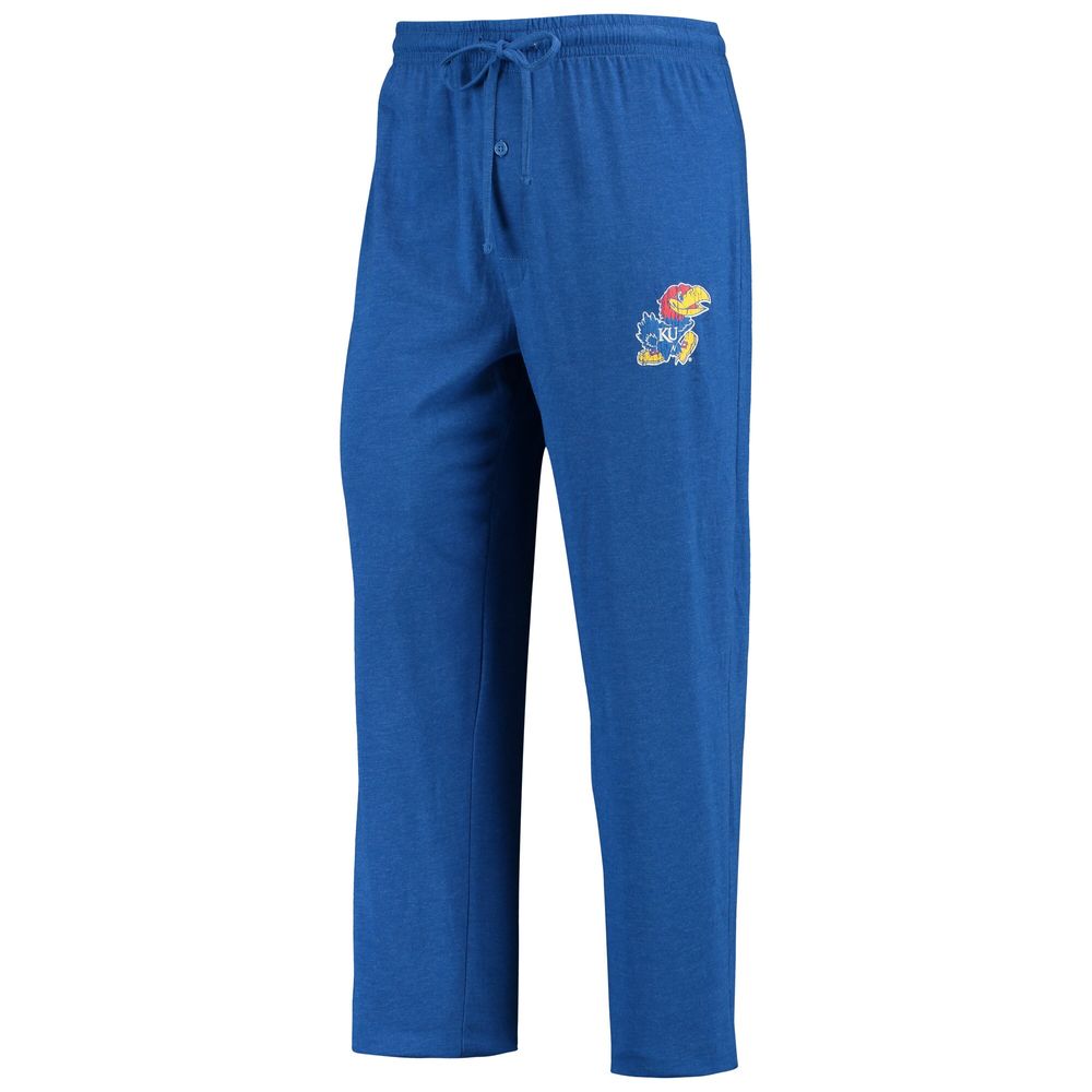 Men's Concepts Sport Royal/Heathered Charcoal Kansas Jayhawks Meter Long Sleeve T-Shirt & Pants Sleep Set