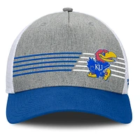 Men's Fanatics Heather Gray/Royal Kansas Jayhawks Profile Trucker Adjustable Hat