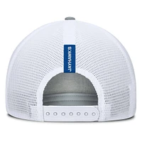 Men's Fanatics Heather Gray/Royal Kansas Jayhawks Profile Trucker Adjustable Hat