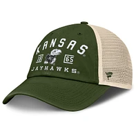 Casquette ajustable pour homme Fanatics Olive Kansas Jayhawks OHT Military Appreciation Frontier Trucker