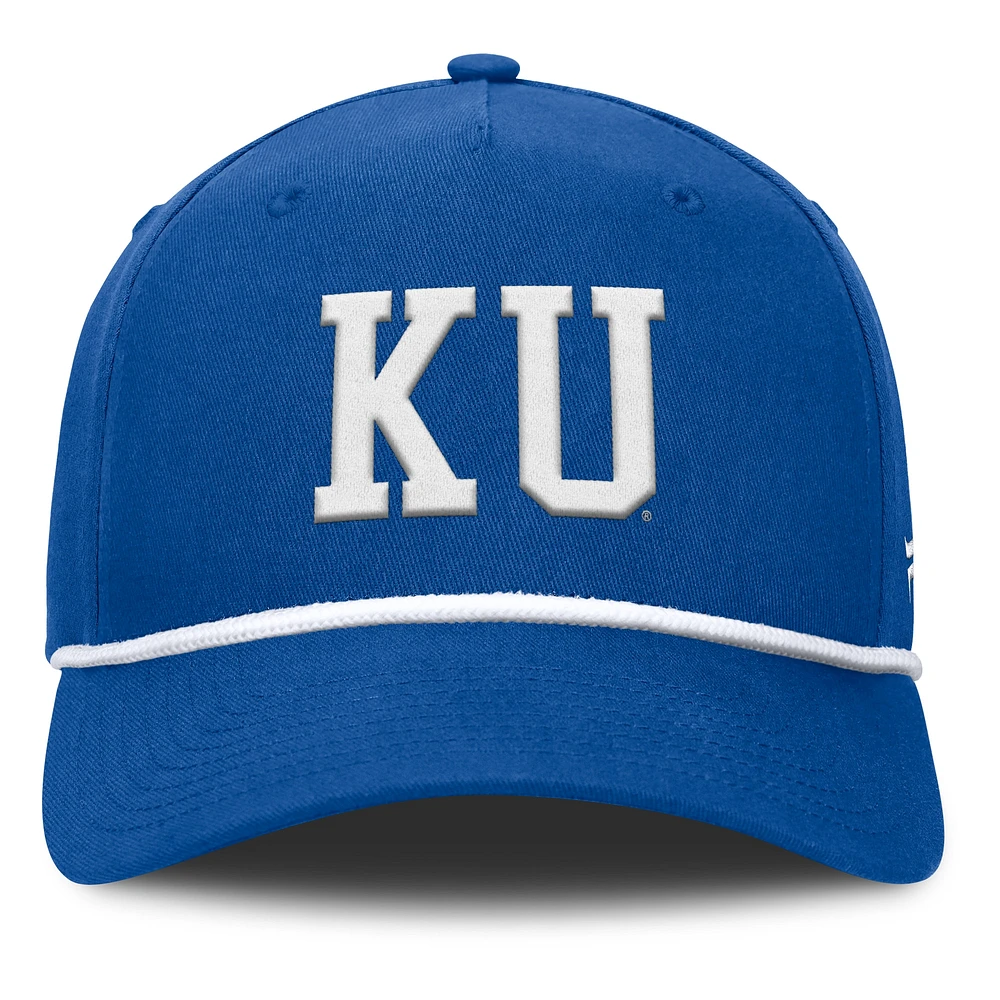 Men's Fanatics Royal Kansas Jayhawks Foul Ball Rope Adjustable Hat