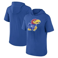 T-shirt à capuche avec logo principal Fanatics Royal Kansas Jayhawks pour hommes