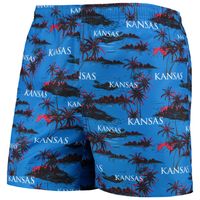 Men's FOCO Royal Kansas Jayhawks Island Palm Swim Trunks