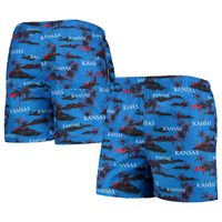 Men's FOCO Royal Kansas Jayhawks Island Palm Swim Trunks