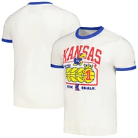 Men's Homefield  Cream Kansas Jayhawks Mountains Ringer T-Shirt