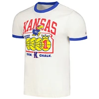 Men's Homefield  Cream Kansas Jayhawks Mountains Ringer T-Shirt