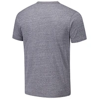 T-shirt à manches longues Victory Falls Tri-Blend Arch 2.0 des Kansas Jayhawks pour hommes, gris chiné, collection universitaire