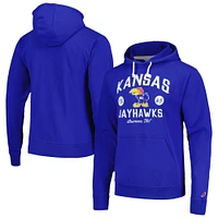 League Collegiate Wear pour hommes Royal Kansas Jayhawks Bendy Arch Essential Pull à capuche