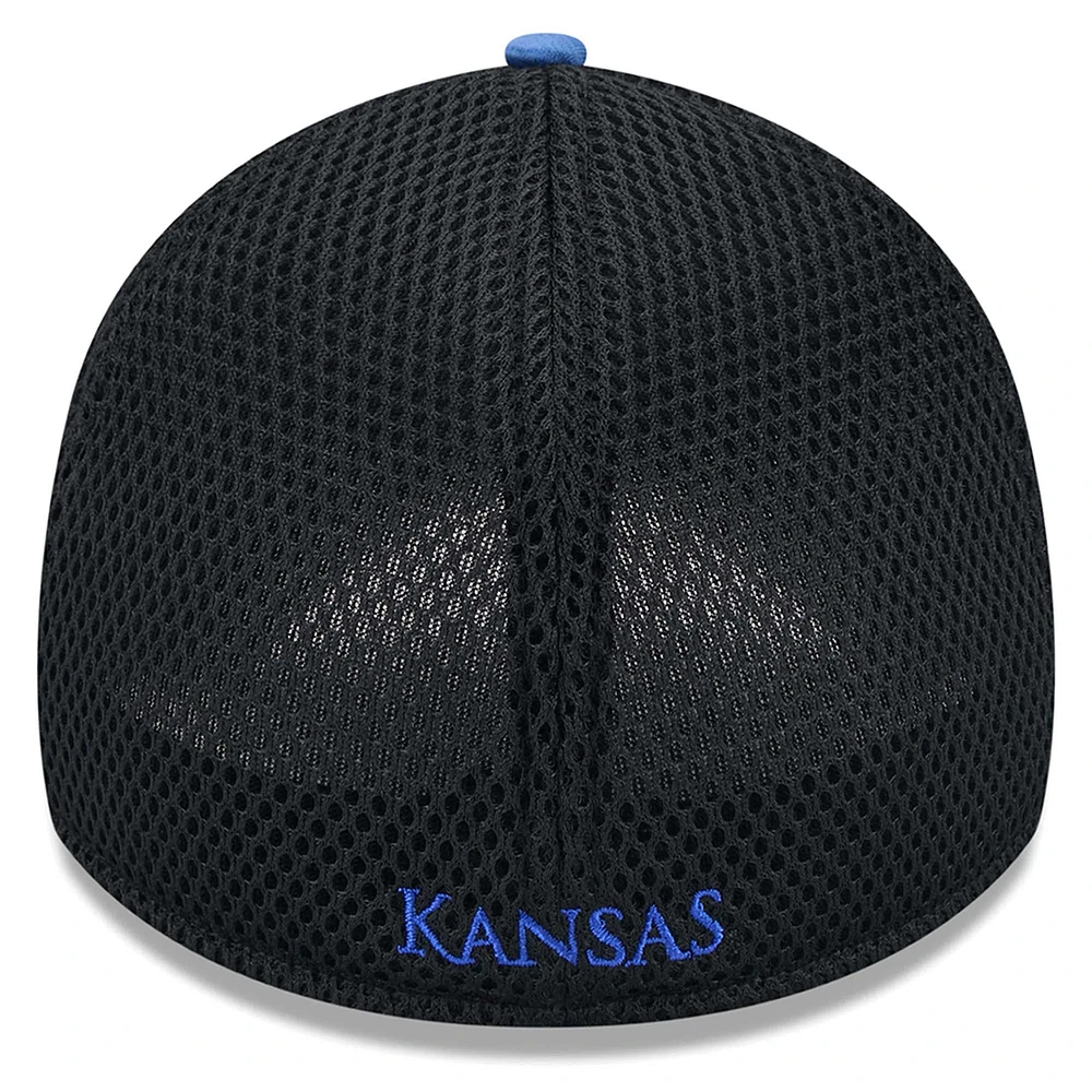 Casquette New Era camouflage/noir Kansas Jayhawks Active 39THIRTY Flex pour hommes