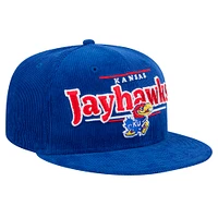 Casquette Snapback 9FIFTY Royal Kansas Jayhawks de New Era pour homme