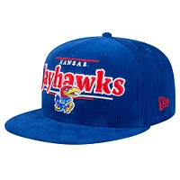 Casquette Snapback 9FIFTY Royal Kansas Jayhawks de New Era pour homme