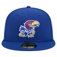 Casquette ajustée Vault 59FIFTY Royal Kansas Jayhawks pour homme de New Era