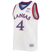 Maillot de basket-ball classique commémoratif pour hommes, marque rétro originale Devonte' Graham White Kansas Jayhawks