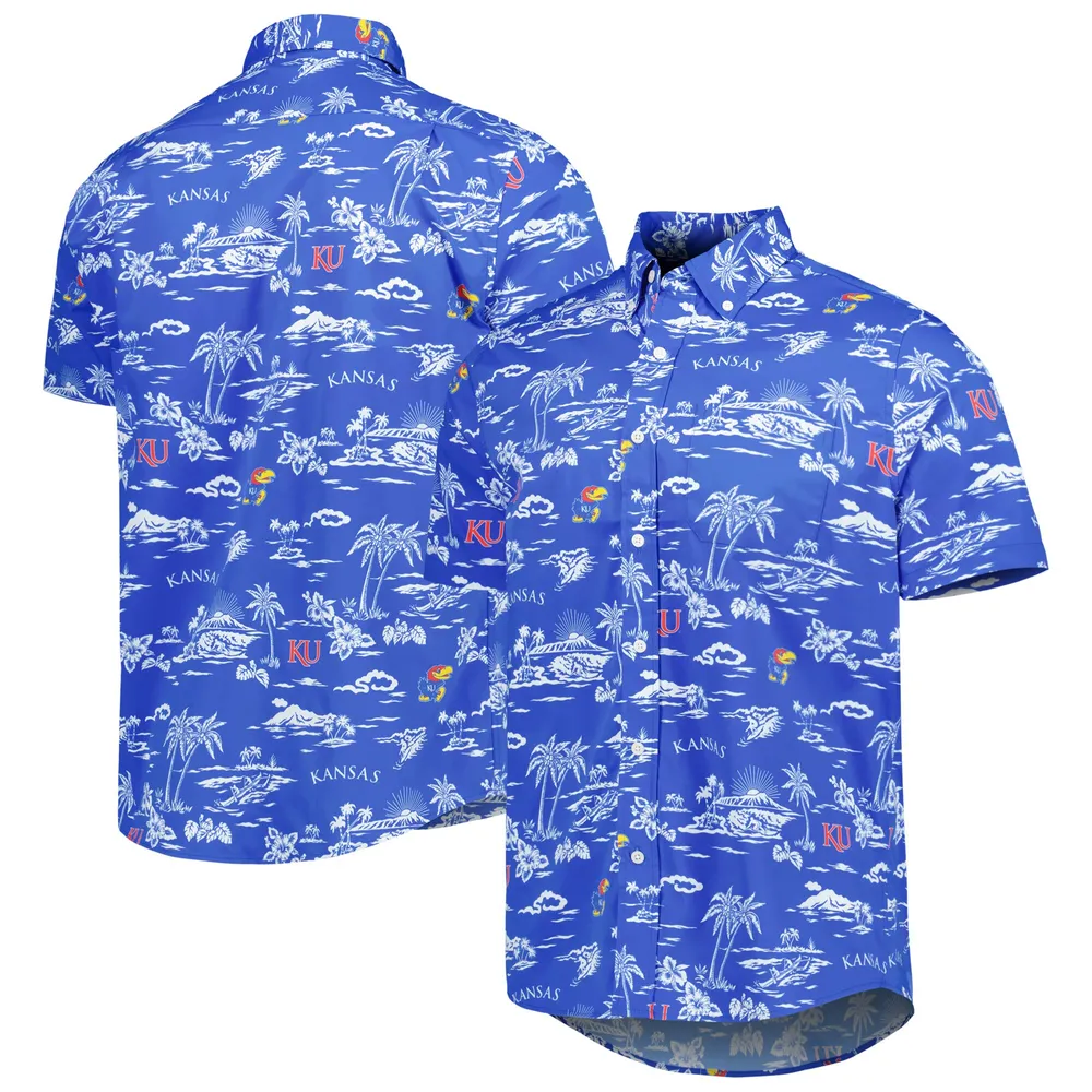 Men's Reyn Spooner Royal Kansas Jayhawks Performance Button-Down Shirt