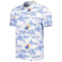 Men's Reyn Spooner White Kansas Jayhawks Performance Polo