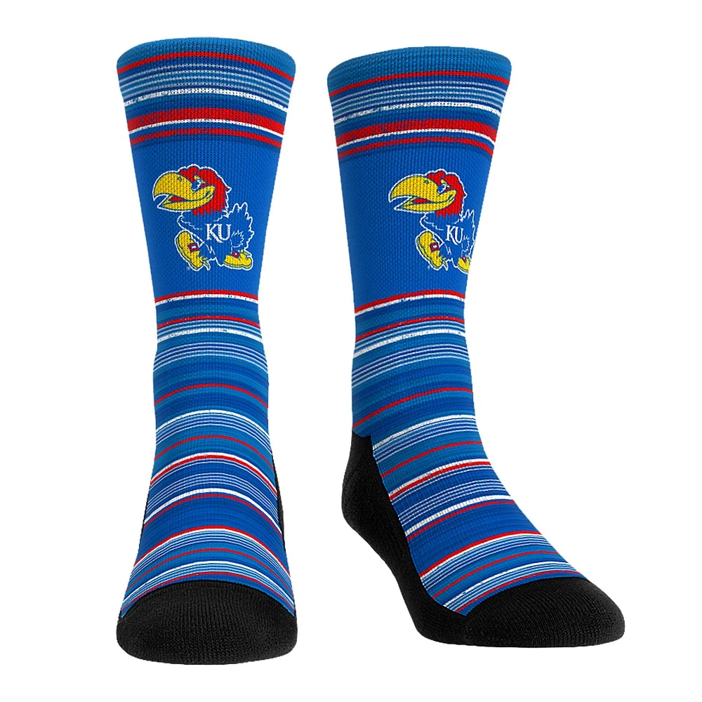 Men's Rock Em Socks Kansas Jayhawks Primary Crew & Boxer Briefs Combo Pack