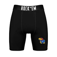 Men's Rock Em Socks Kansas Jayhawks Primary Crew & Boxer Briefs Combo Pack