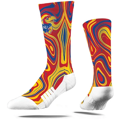 Chaussettes Strideline Kansas Jayhawks Oil Slick pour hommes