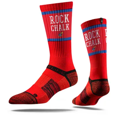 Kansas Jayhawks Strideline Slogan Crew Socks - Red